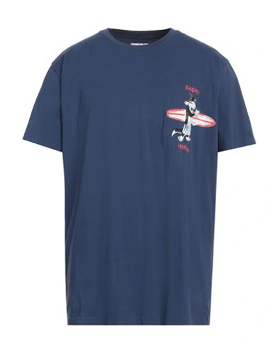 Front Street 8 Man T-shirt Blue Size Xl Cotton In Blue