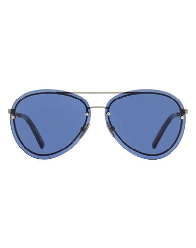 Shop Tod's Aviator To0248 Sunglasses Woman Sunglasses Blue Size 63 Metal, Plastic