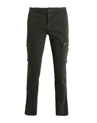Lyle & Scott Man Pants Military Green Size 34 Cotton, Elastane In Green