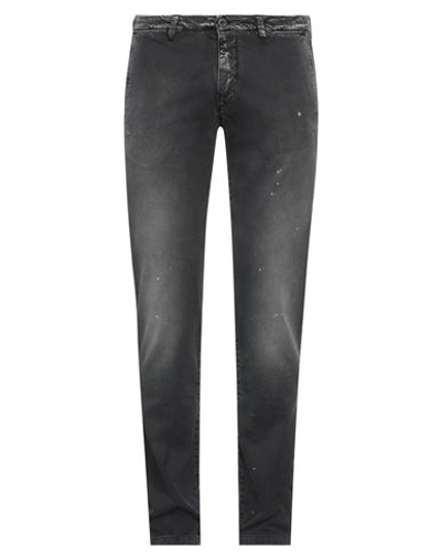 Cellar Door Man Jeans Charcoal Size 35 Cotton, Elastane In Grey