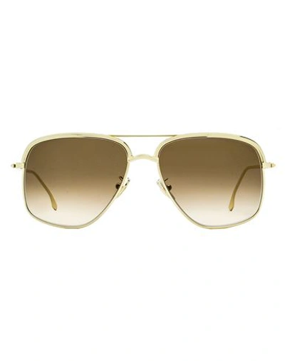 Shop Victoria Beckham Navigator Vb200s Sunglasses Woman Sunglasses Gold Size 57 Metal