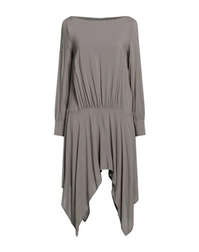 Shop Manila Grace Woman Midi Dress Grey Size 4 Viscose