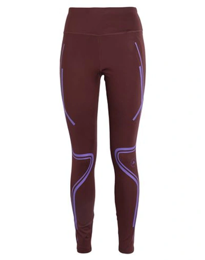 Shop Adidas By Stella Mccartney Woman Leggings Cocoa Size M Recycled Polyester, Recycled Elastane In Brown