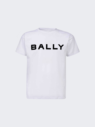 Shop Bally Short Sleeve Logo T-shirt In White