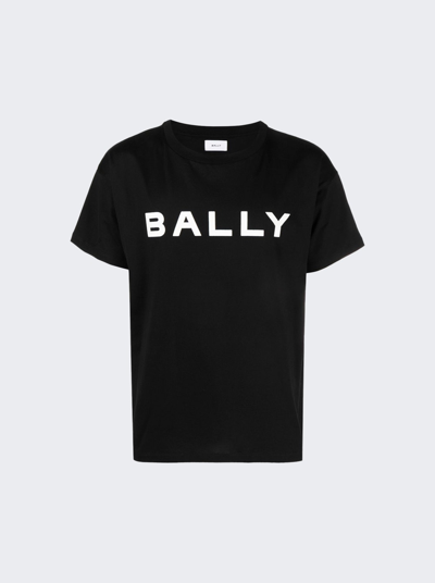 Shop Bally Short Sleeve Logo T-shirt In Black