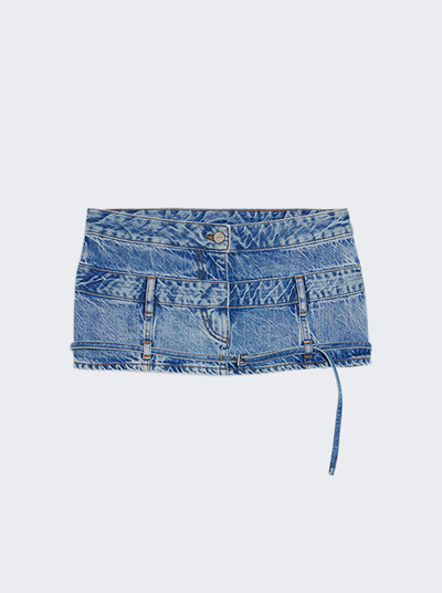 Shop Jacquemus La Mini De Nimes Skirt In Light Blue