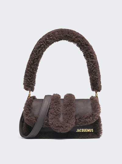 Shop Jacquemus Le Petit Bambimou Doux Bag In Dark Brown
