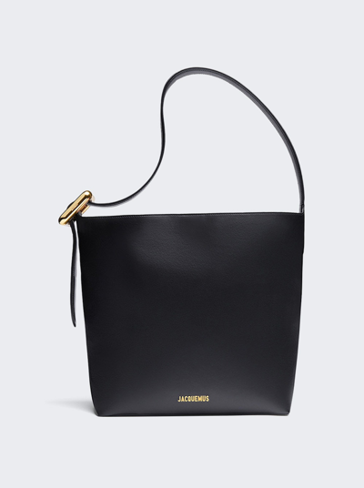 Shop Jacquemus Le Regalo Shoulder Bag In Black