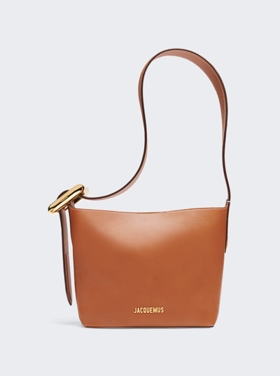 Shop Jacquemus Le Petit Regalo Shoulder Bag In Light Brown
