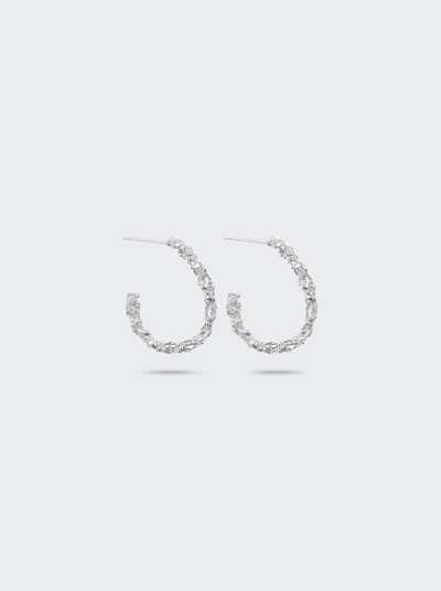 Shop Veneda Carter Large Open Hoop Earrings In Silver