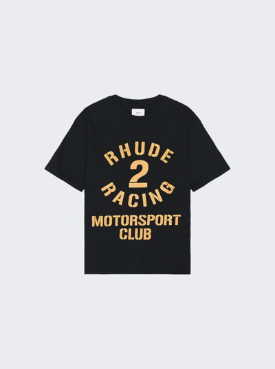 Shop Rhude Desperado Motorsport T-shirt In Vintage Black