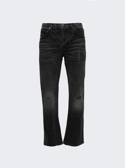 Shop Enfants Riches Deprimes Burnt Flare Jeans In Washed Black