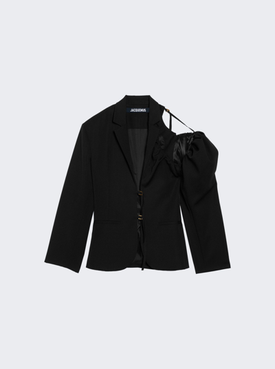 Shop Jacquemus La Veste Galliga Blazer In Black