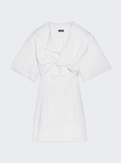 Shop Jacquemus La Robe T-shirt Bahia In White