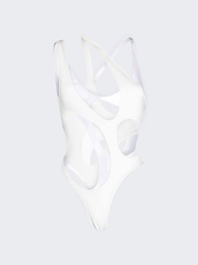 Shop Mugler Asymmetrical Cutout Swimsuit