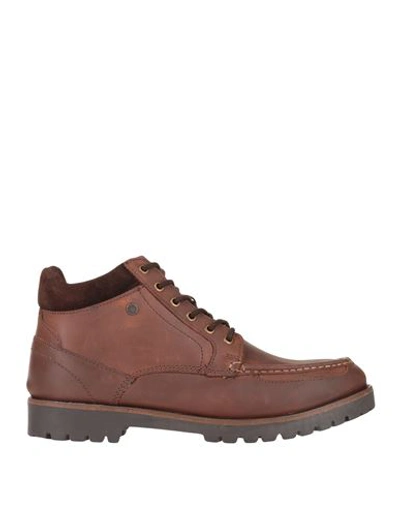 Shop Jack & Jones Man Ankle Boots Brown Size 9 Leather