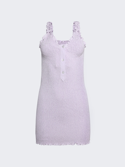 Shop Alexander Wang T Smocked Tank Dress In Pastel Lilac