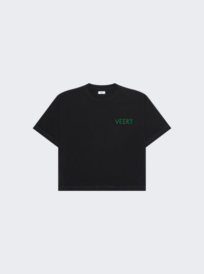 Veert Black Handwritten T-shirt In Black