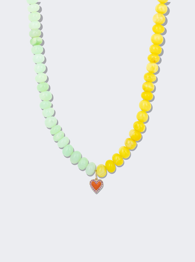 Shop Roxanne First The Sweet And Sour Necklace In Green And Yellow Opal