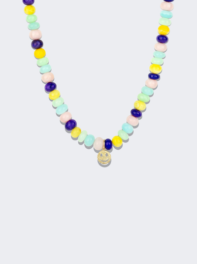 Shop Roxanne First The Tutti Frutti Necklace In Yellow Sapphire And Opal