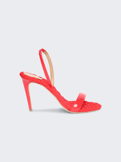 Shop Aera Vivien High Heel Sandals In Red Patent Effect