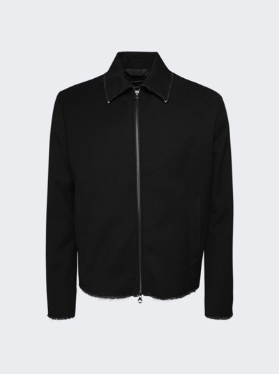 Shop Diesel J-prom-fringes Jacket In Black