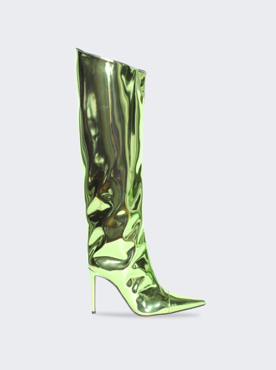 Shop Alexandre Vauthier Shooting High Heel Boots In Green