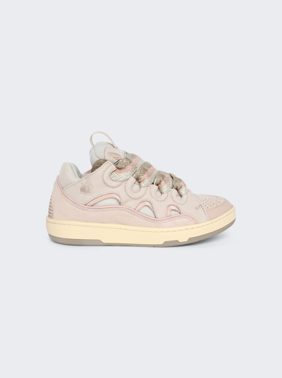 Shop Lanvin Curb Sneakers In Nude