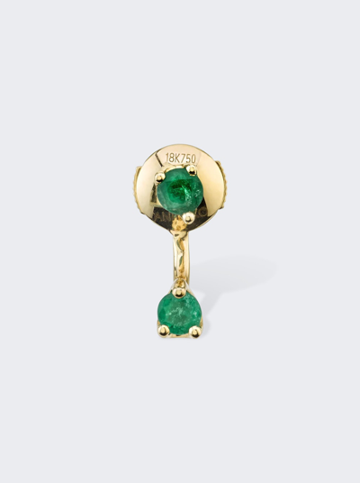 Shop Anita Ko Emerald Orbit Earring In 18k Yellow Gold