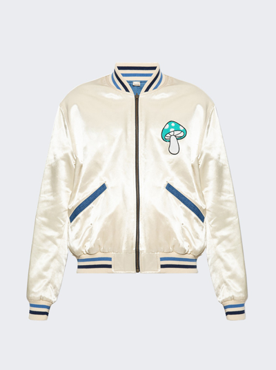 Shop Gucci Reversible Cotton Bomber Jacket