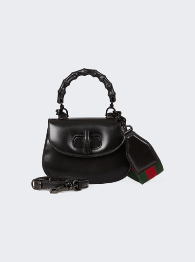 Shop Gucci Bamboo 1947 Mini Top Handle Bag In Black