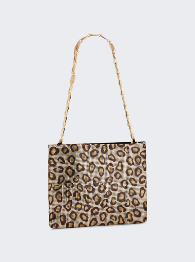 Shop Rabanne Pixel Printed Aluminum Bag In Leopard