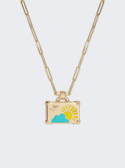 Shop Nevernot Weekend Trip Necklace In Gold