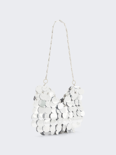 Shop Paco Rabanne Sparkle Hobo Bag In Silver