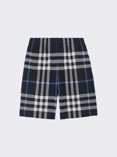 Shop Burberry Check Cotton Jacquard Shorts In White