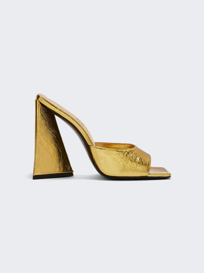 Shop Attico Devon Mule Heel 115mm In Gold