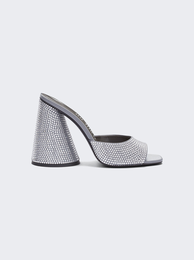 Shop Attico Luz Mule Heel 105mm In Grey