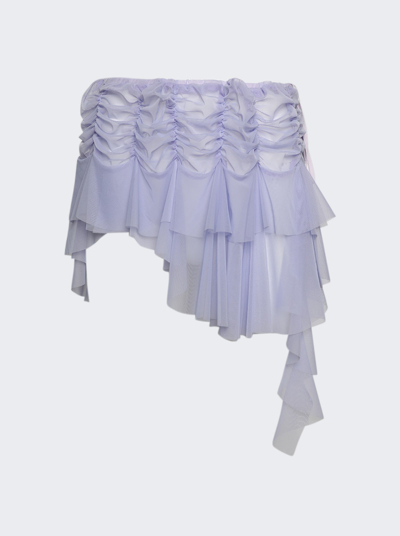 Shop Ester Manas Micro Ruched Skirt In Lilac
