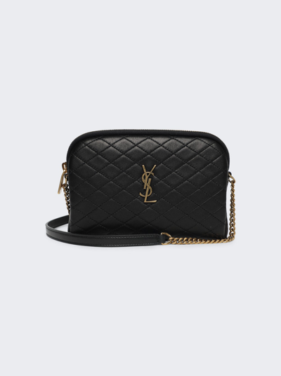 Shop Saint Laurent Gaby Zipped Pouch Bag In Black