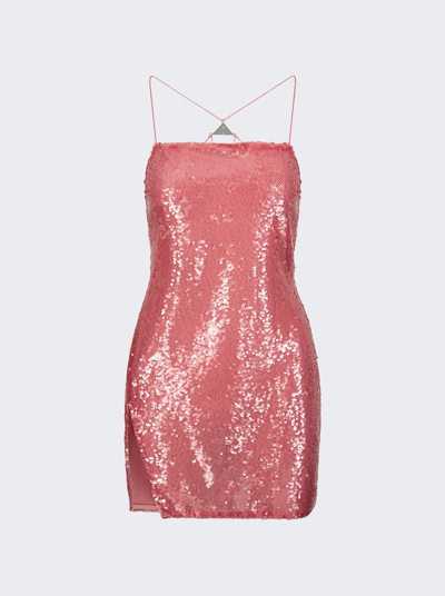 Shop Attico Fujiko Mini Dress In Light Pink