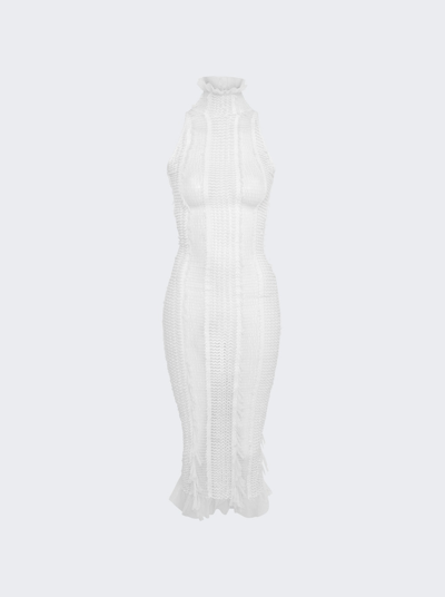Shop Roberta Einer Angel Sheer Midi Dress In White