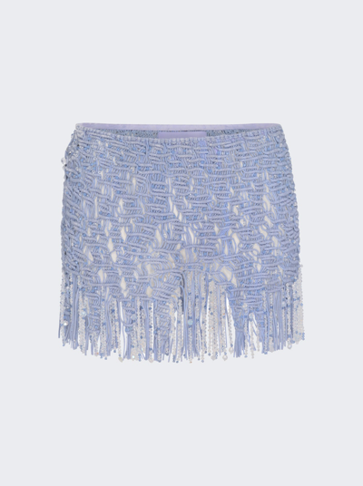 Shop Roberta Einer Element Macrame Skirt In Light Blue