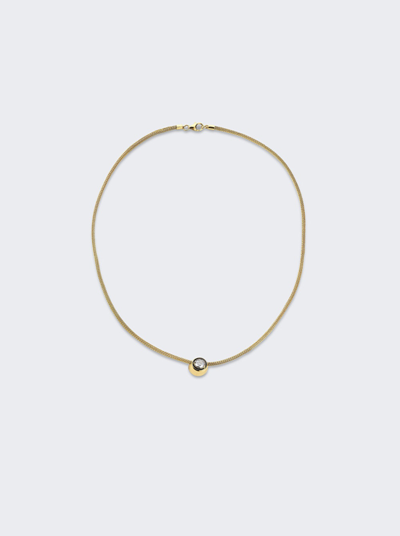 Nina Runsdorf Round Brilliant Diamond Sliding Necklace In 18k Yellow And White Gold