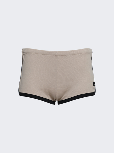 Shop Courrã¨ges Mini Contrast Shorts In Sand