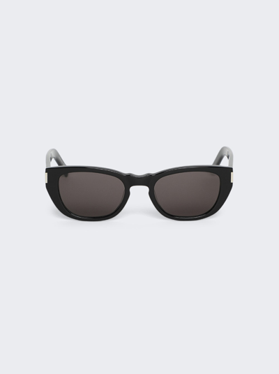 Shop Saint Laurent Cat-eye Sunglasses In Black