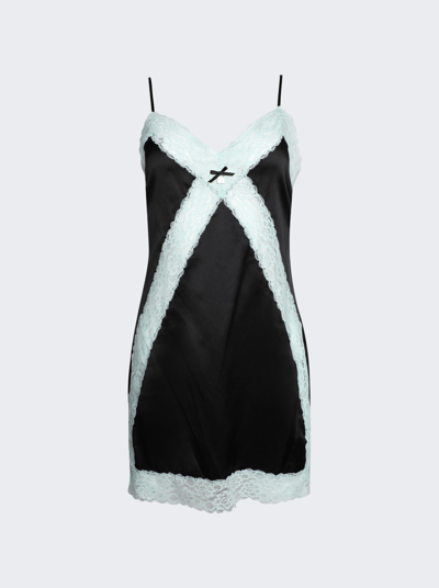 Shop Alexander Wang T Lace Trim Cami Mini Dress In Black