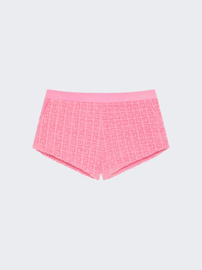 Shop Givenchy Mini Shorts In 4g Cotton Toweling Jacquard In Pink