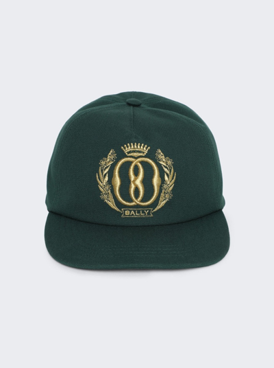 Shop Bally Emblem Baseball Hat In Kelly Green