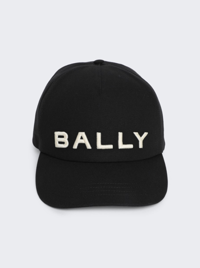 Shop Bally Embroidered Baseball Hat In Black