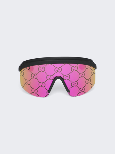 Shop Gucci Mask Frame Sunglasses In Pink